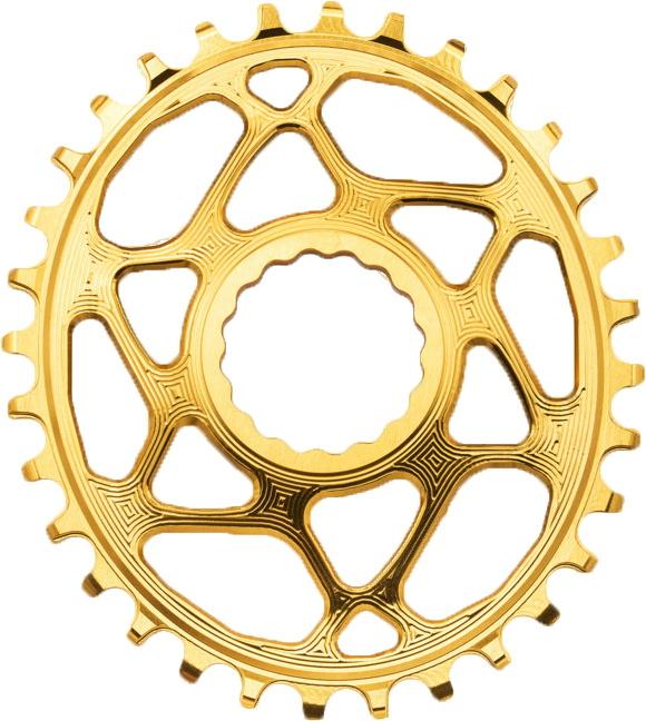 Chainring Direct Mount Singlespeed 28t   (1x10 11 12)  Oval (raceface)   Gul fra Absoluteblack