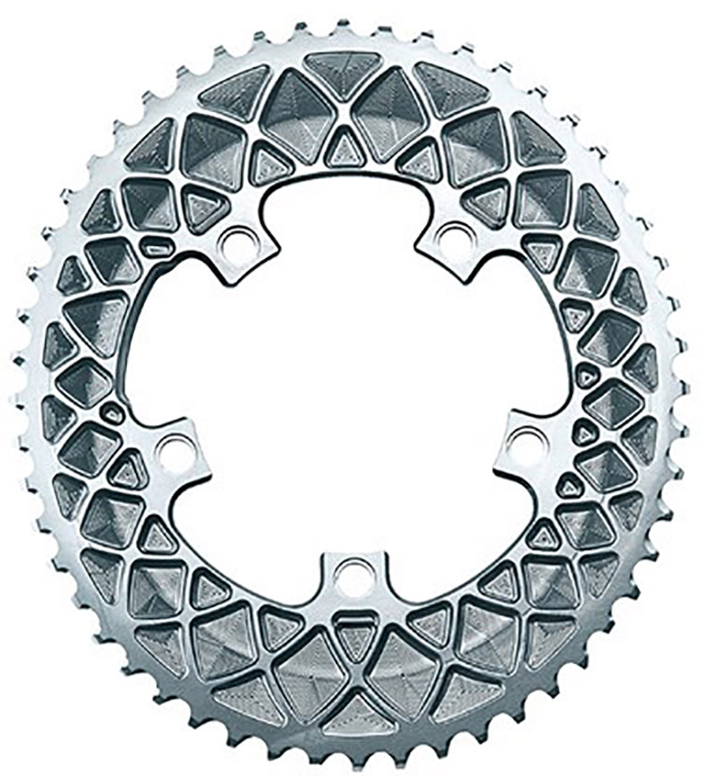 Chainring   52t ø110 Mm   Outer (2x10 11) Oval   Grå fra Absoluteblack