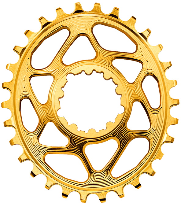 Chainring Direct Mount Singlespeed 36t   Oval   Sram (boost)   Guld fra Absoluteblack