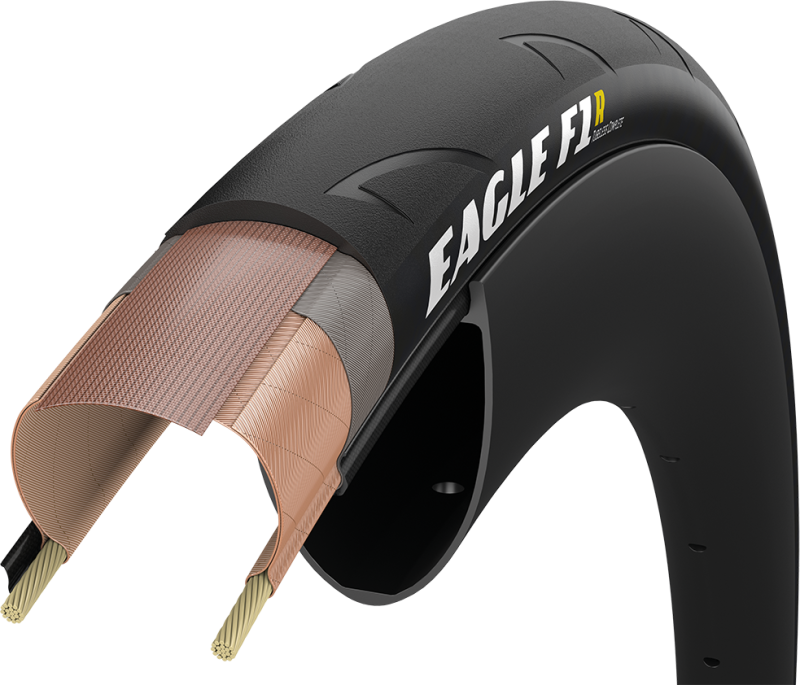 Eagle F1 R Tubeless Complete 700x25c 34c   Brun fra Goodyear