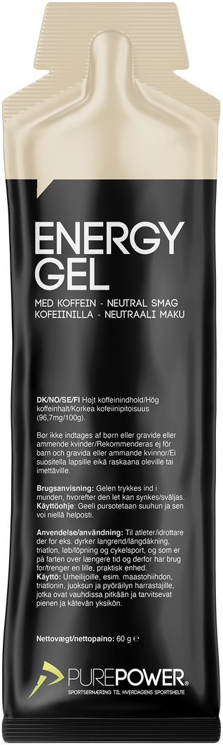Energy Gel Neutral Koffein   60g fra Purepower