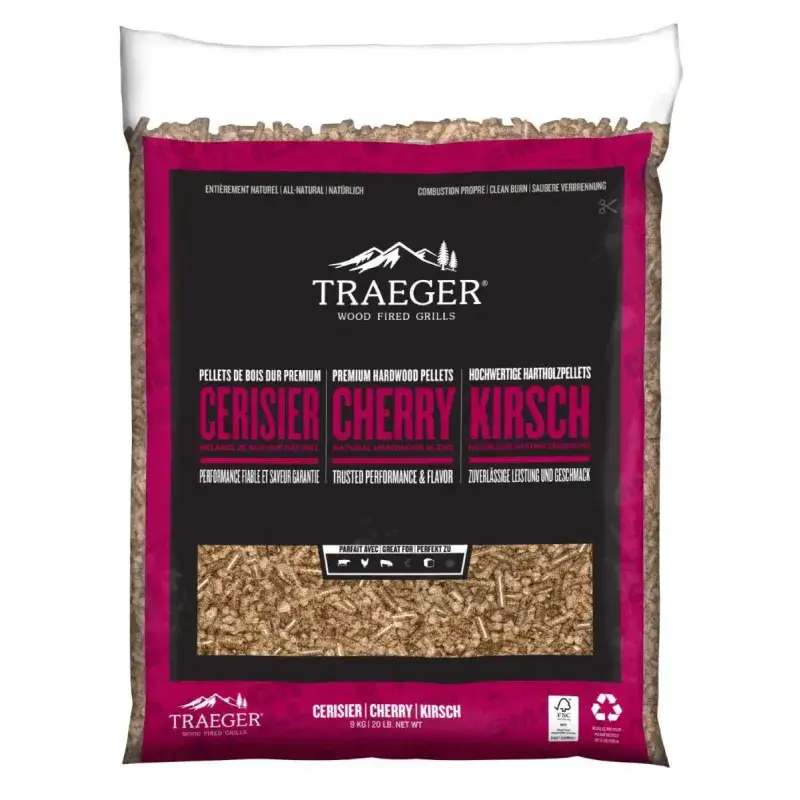 Kirsebær Træpiller 9 Kg   Fsc   Pel347 fra Traeger