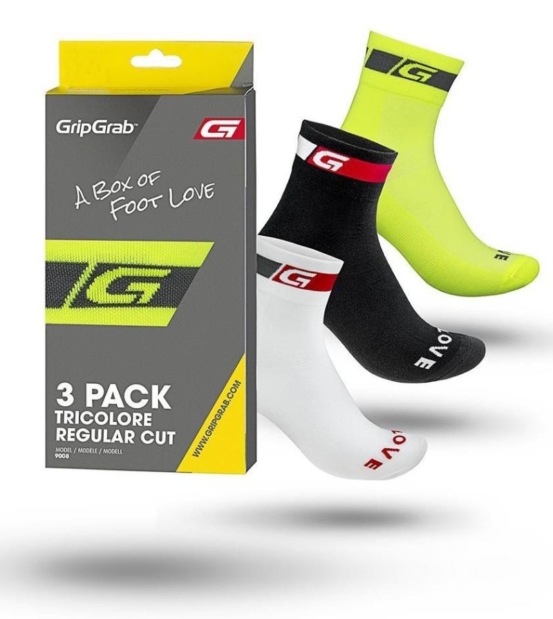 3 Pack Tricolore Regular Cut Bundle fra Gripgrab