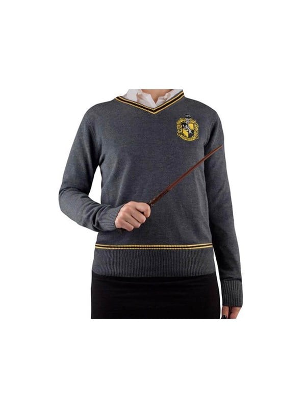 Hufflepuff   Grey Knitted (small)   Sweater fra Harry Potter