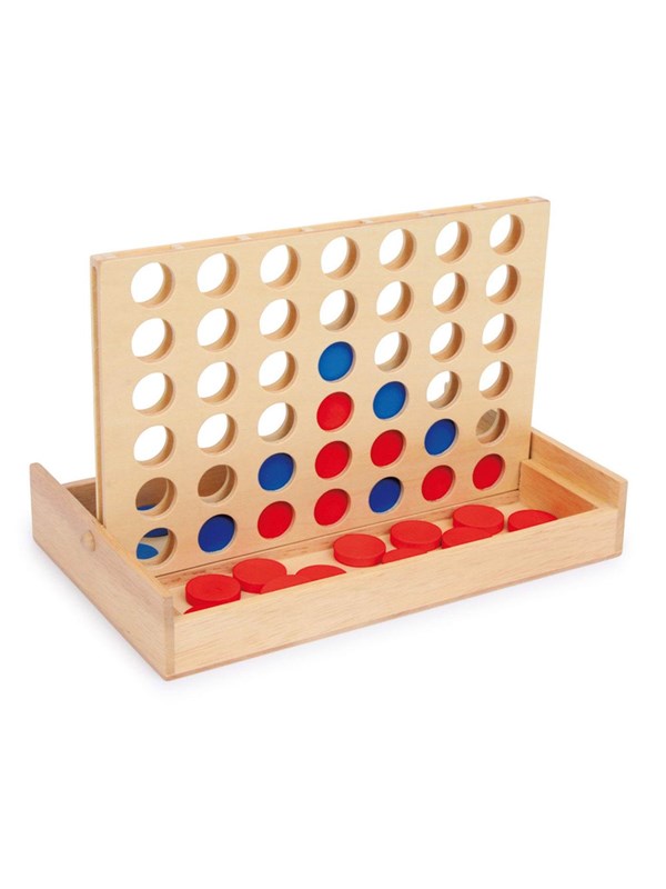 Four In A Line Travel Game Wood fra Small Foot