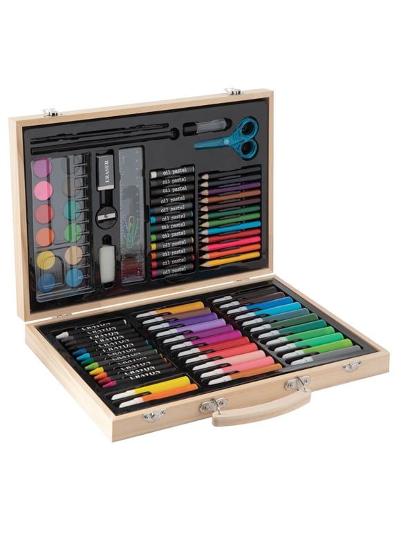 Colouring Case 86 Pcs   Fsc Wood   33x23cm fra Grafix