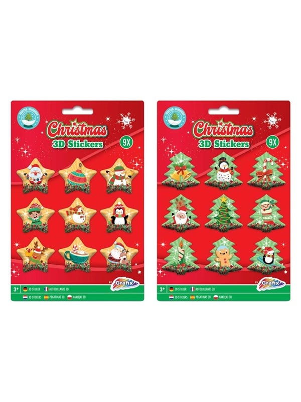 3d Stickers Christmas (assorted) fra Grafix