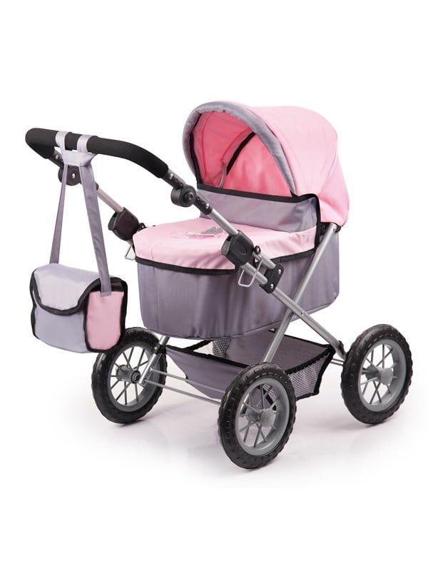 Dolls Pram Trendy   Gray Pink (13008aa) fra Bayer Design