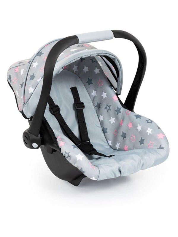 Deluxe Car Seat With Canopy For Dolls   Grey W  Stars (67907aa) fra Bayer Design