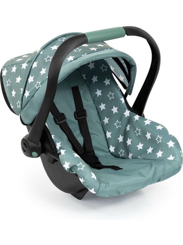 Deluxe Car Seat With Canopy For Dolls   Green W  Stars (67958aa) fra Bayer Design