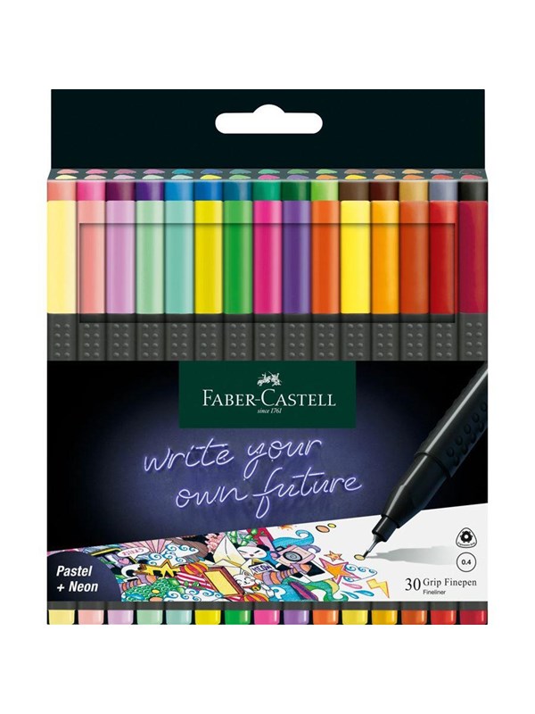 Grip Finepen (30 Pcs) fra Faber Castell
