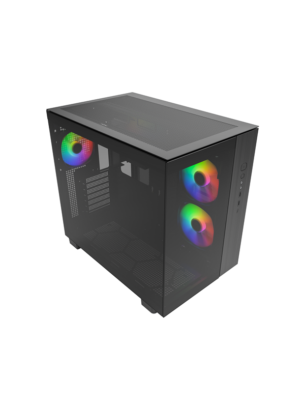 King 65 Pro   Kabinet   Miditower   Sort fra Montech