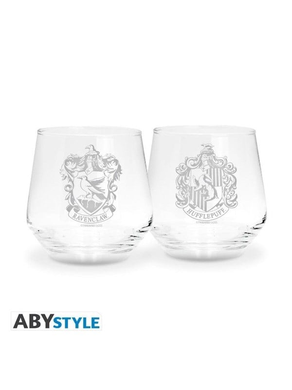 2 Glass Set Ravenclaw & Hufflepuff Europe X2   Glas fra Harry Potter