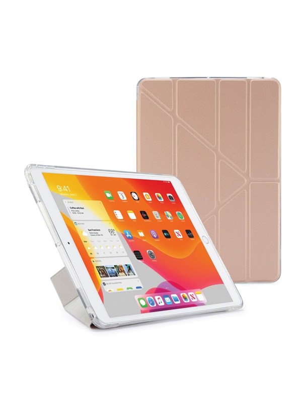 Ipad 10.2" Metallic Origami Case With Tpu Back   Rose Gold fra Pipetto
