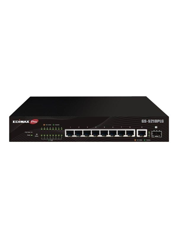 Pro Gs 5210plg   Switch   10 Ports   Smart   Rack Mountable fra Edimax