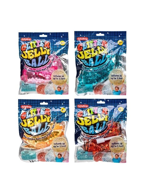 Jumbo Glitter Jelly Ball (assorted) fra Schylling