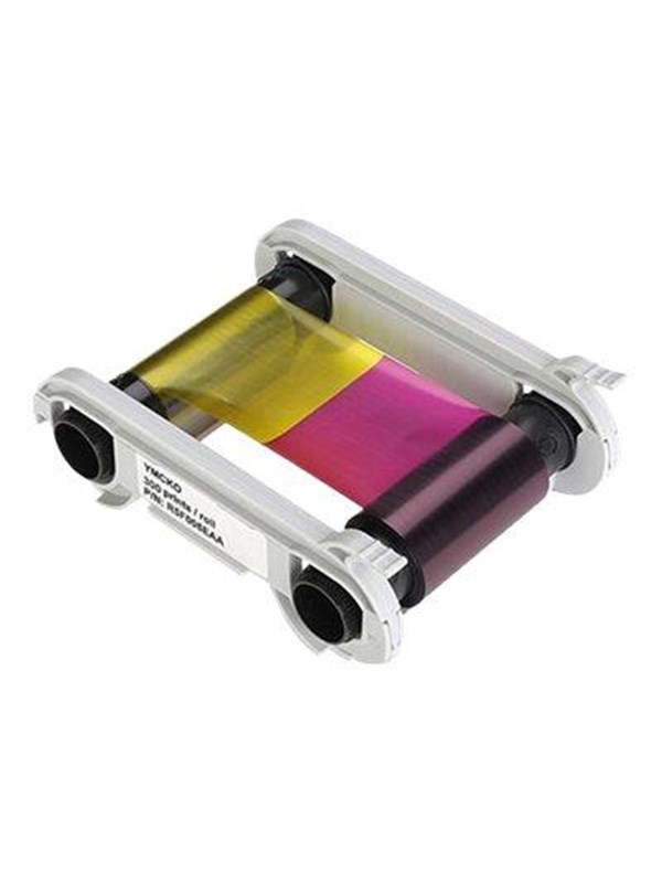 Ymcko   Original   Print Ribbon Cassette   Kassette Til Print Bånd Gul, Magenta, Cyan, Resinsort, Skabelon fra Evolis