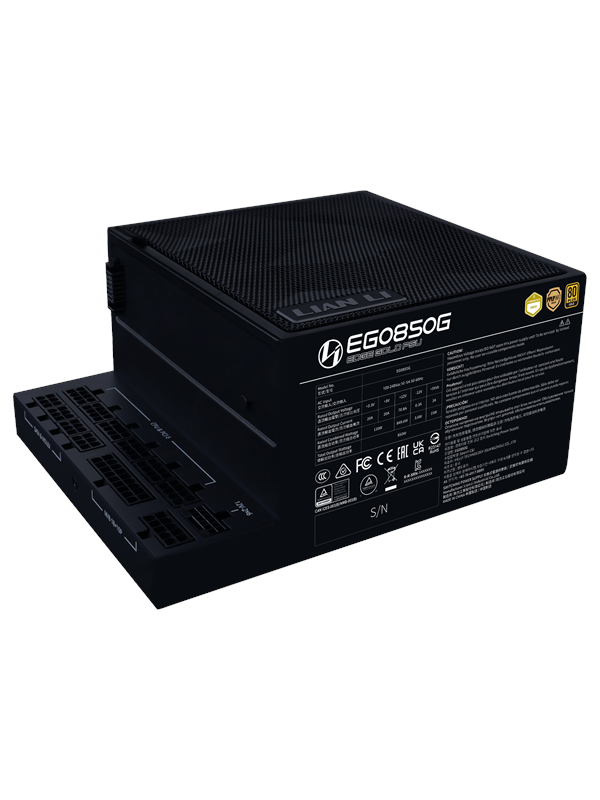 Edge Gold 850w Black Strømforsyning   850 Watt   120 Mm   Atx 3.1   80 Plus Gold Certified fra Lian Li