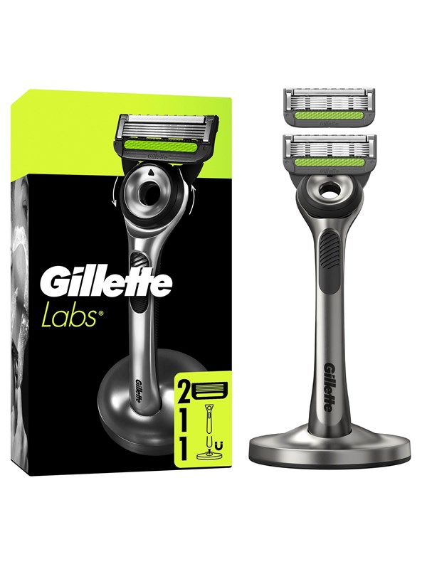 Labs Razor 2up Box + Stand Silver fra Gillette