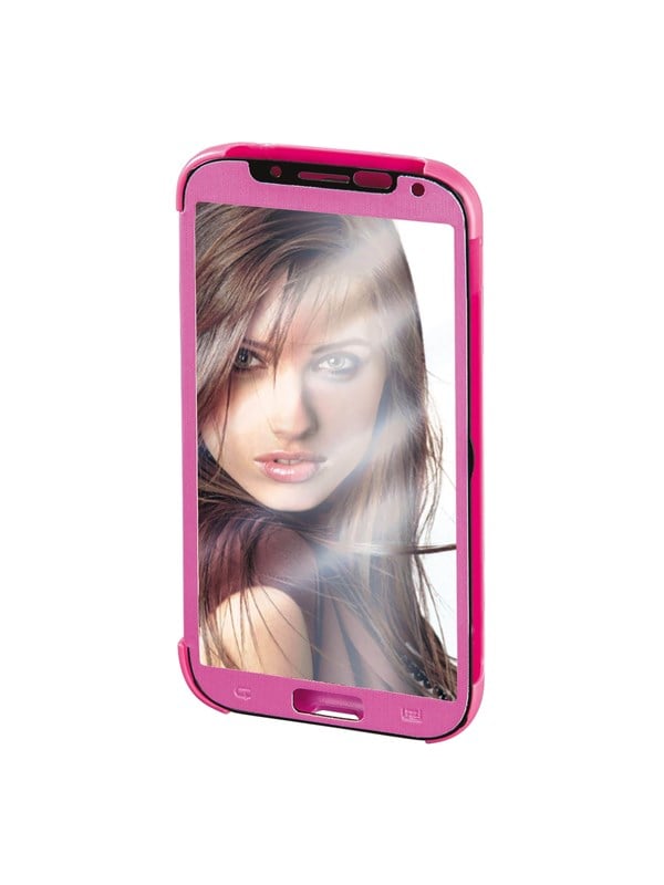 "mirror" Booklet Case For Samsung Galaxy S5 (neo) Pink Silver fra Hama