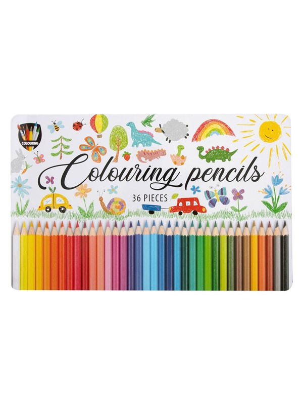 Colored Pencils In Tin Box 36 Pcs. fra Grafix