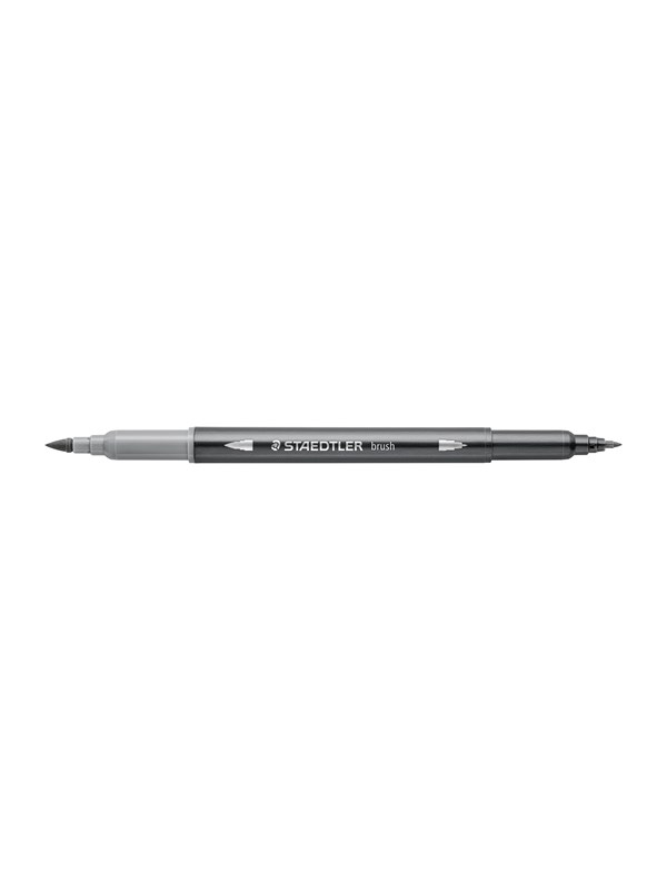 Akvarel Brush Pen Lysegrå, æske 10 Stk fra Staedtler