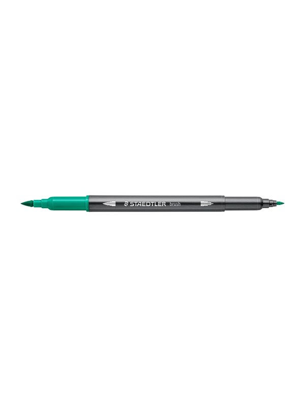 Akval Brush Pen Turkisgrøn, æske 10 Stk fra Staedtler