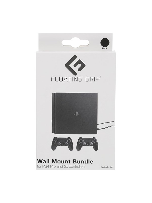Playstation 4 Pro Wall Mounts Bundle   Black   Miscellaneous Tilbehør Til Spillekonsol   Sony Playstation 4 Pro fra Floating Grip