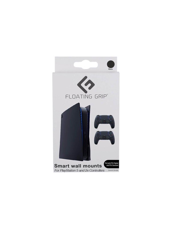 Playstation 5 Wall Mount Bundle   Black 10 Kg fra Floating Grip