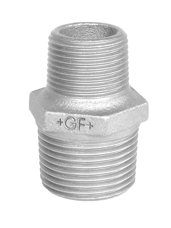 Georg Fischer Brystnippel Galvaniseret Reduktion 1 4 X 1 8 fra Georg-fischer