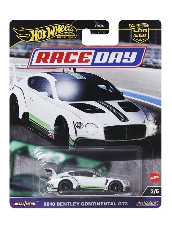 Premium Car Culture Race Day 2018 Bentley Continental Gt3 fra Hot Wheels