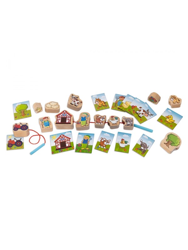 Wooden Stringing Game 13 Pcs. fra Eichhorn