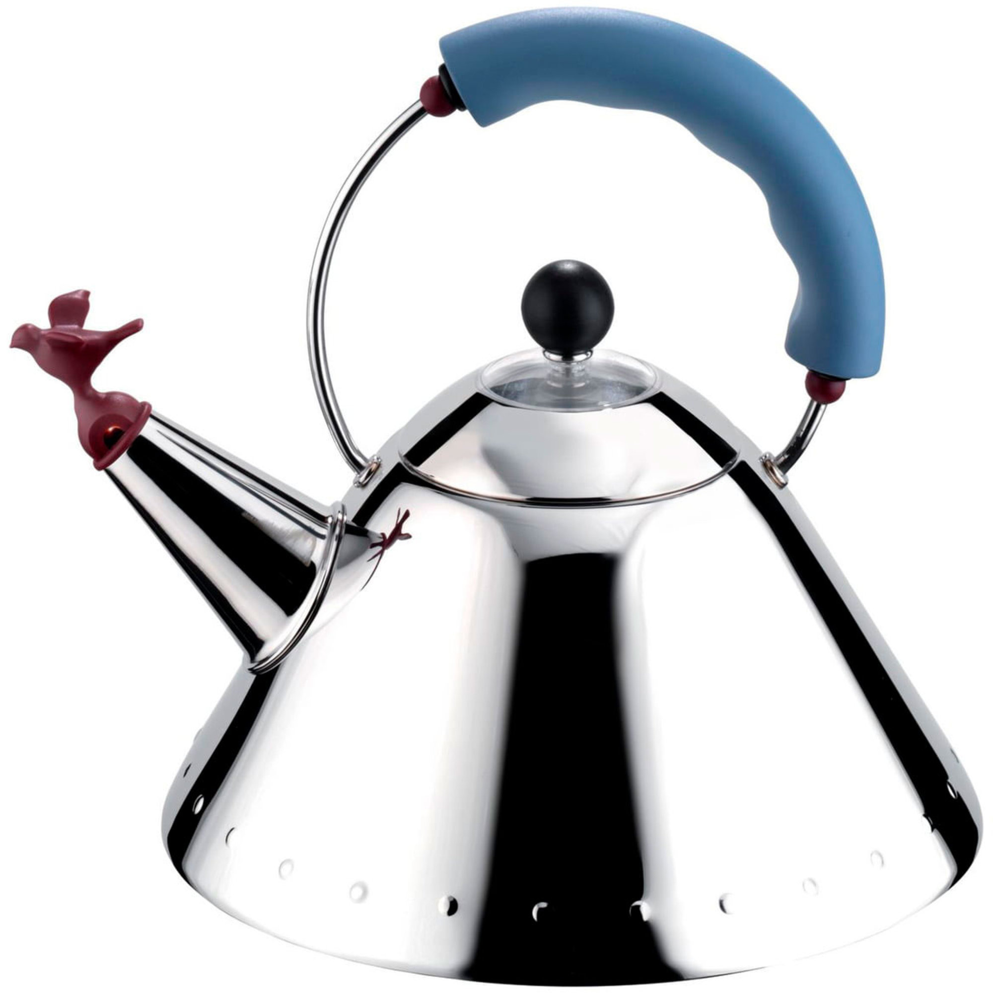 Michael Graves Kedel Med Fugl, Blå fra Alessi