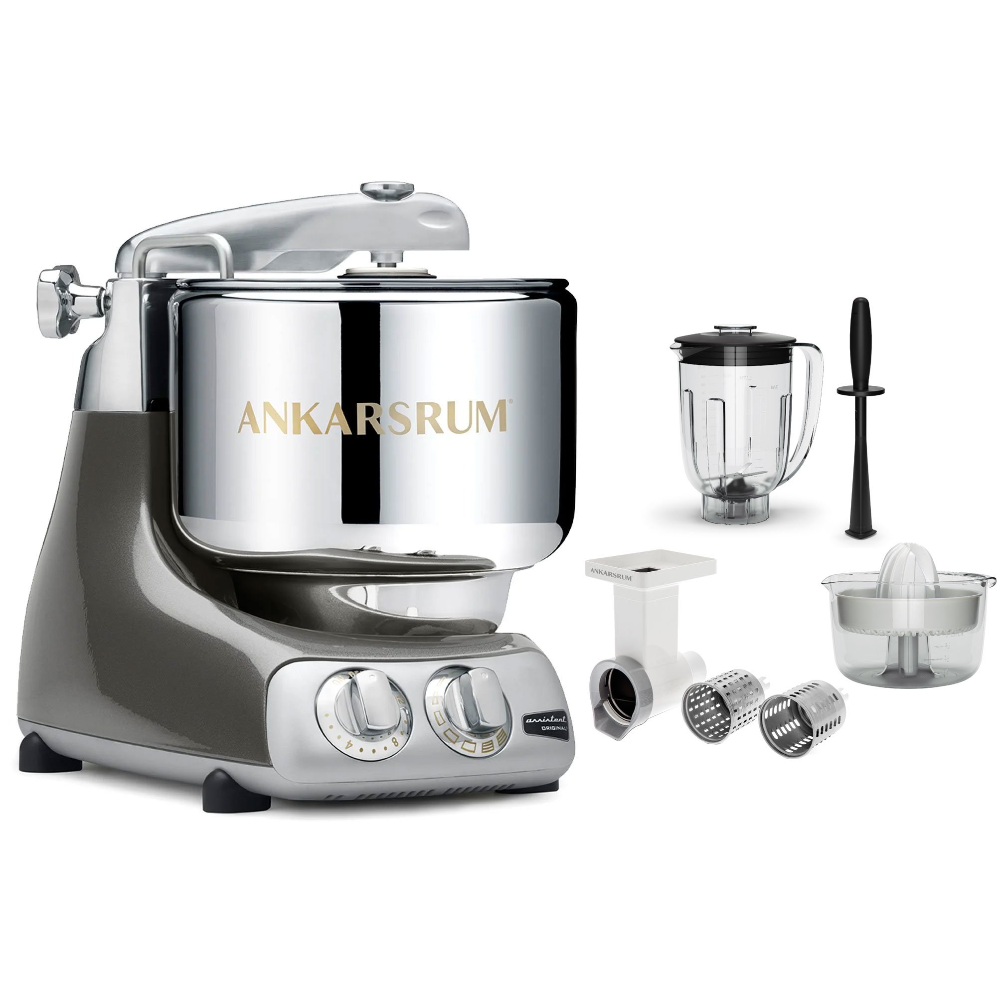 Akm 6230 Go Green Røremaskine, Black Chrome fra Ankarsrum