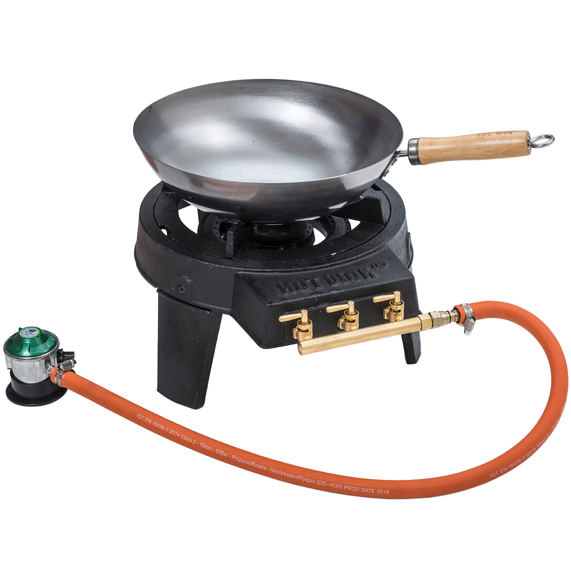 Gasbrænder 12 Kw Inkl. Regulator Og Wok fra Hot Wok