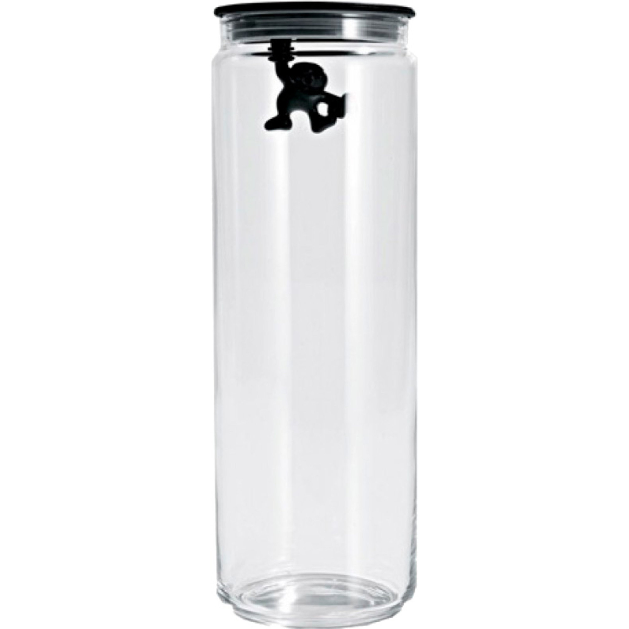 Gianni Glaskrukke Med Låg, 200 Cl., Sort fra Alessi