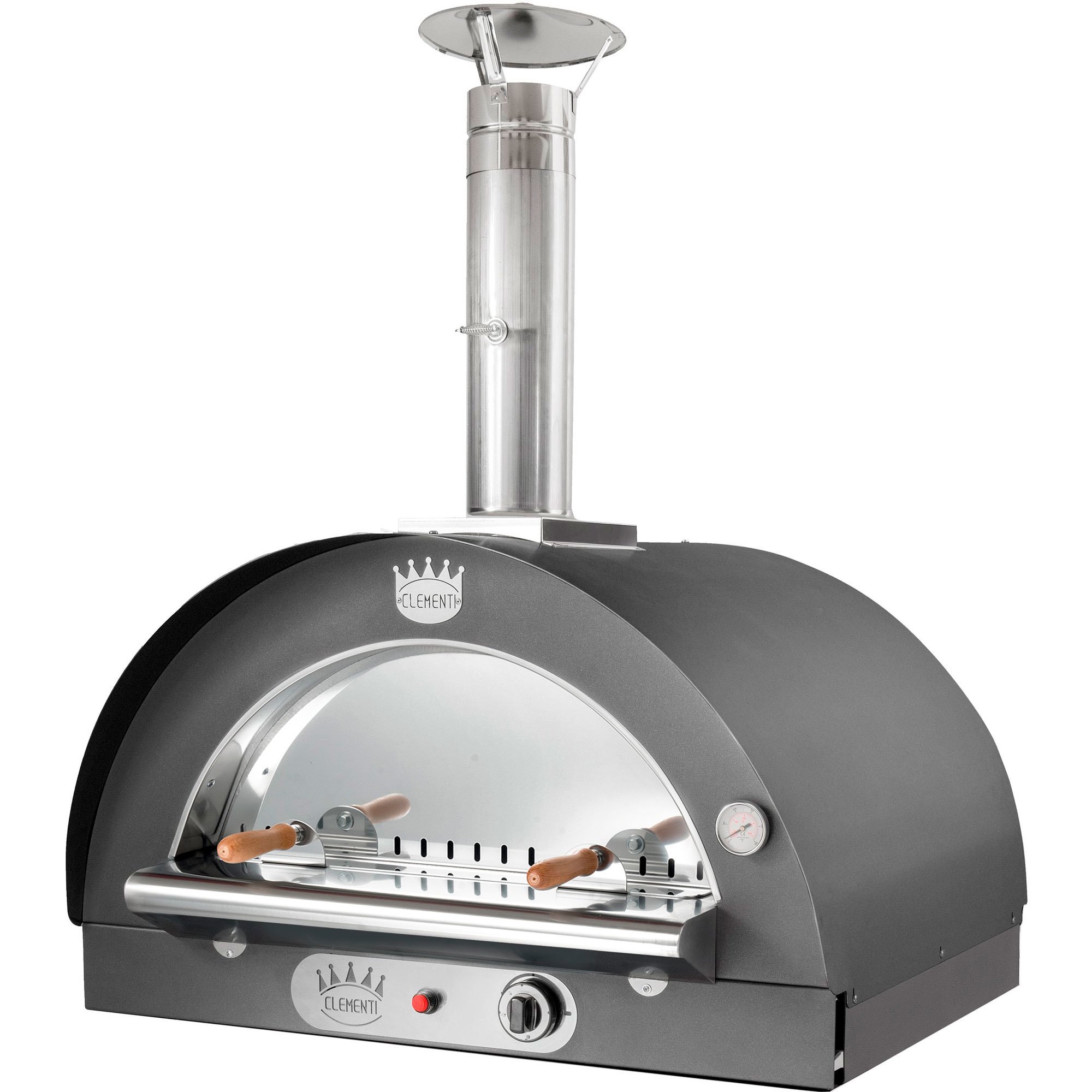Family Gas Pizzaovn 60x60 Cm. Antracit fra Clementi Forni