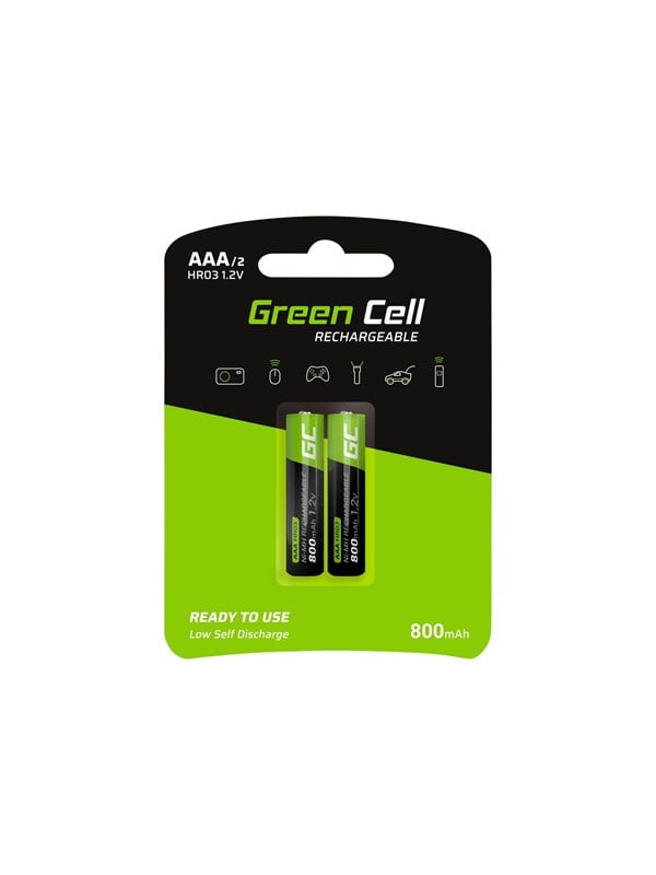 Battery   2 X Aaa   Nimh fra Green Cell