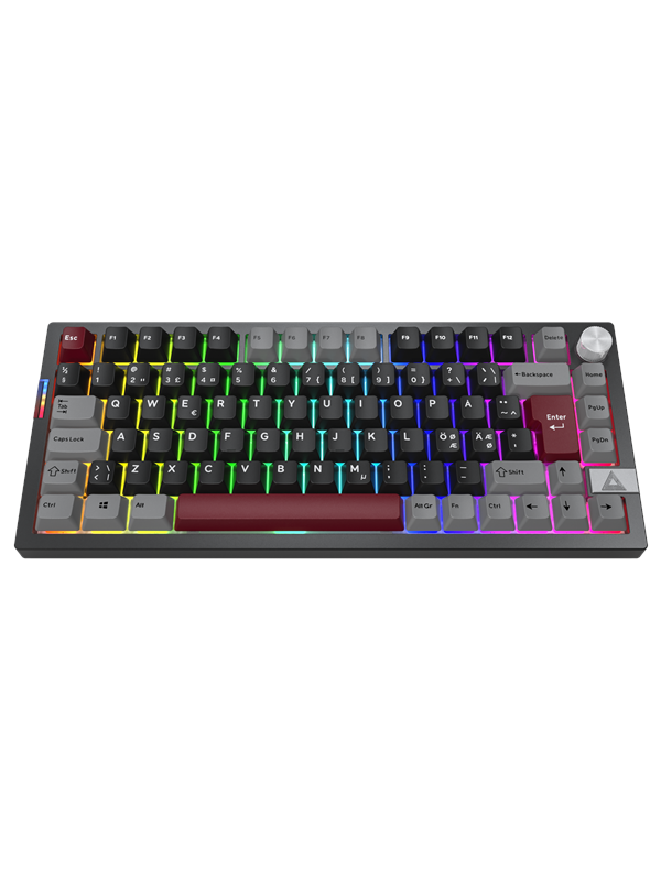 Mkey Pro 75%   Darkness   Gaming Tastatur   Nordisk   Sort fra Montech
