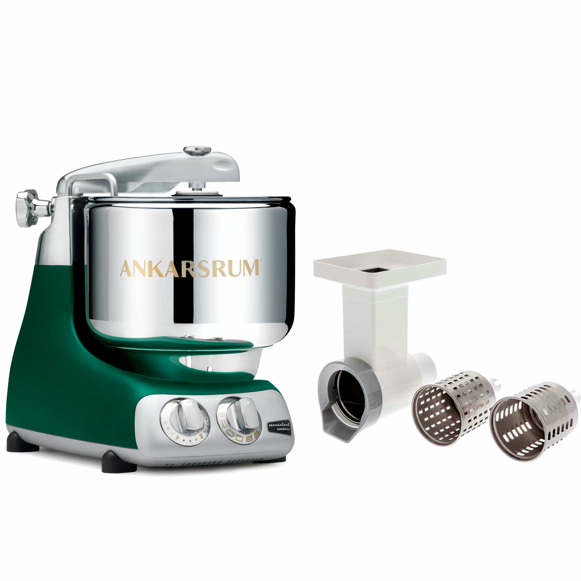 Assistent Original Akm6230 Forest Green + Grøntsagssnitter fra Ankarsrum