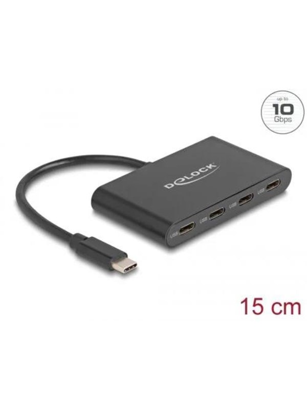 Hub   10 Gbps   4 Ports Usb Hub   4 Ports   Sort fra Delock